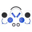 dostyle HS201 Headset Stereo Talking Game Headset Computer Headset Rotary Earmuffs Laser Blue