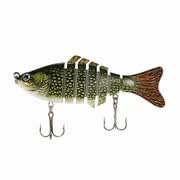 Señuelos de pesca vivos Lixada 10cm / 4 ＂15.5g Señuelo de pesca articulado multi biónico PESCADO DE SOL Cebo duro realista