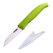 Cuchillo de cerámica USC (MYCERA) Cuchillo para cortar fruta de 3 pulgadas Cuchillo portátil mini pelador para fruta portátil Cuchilla complementaria (verde) EZ3F