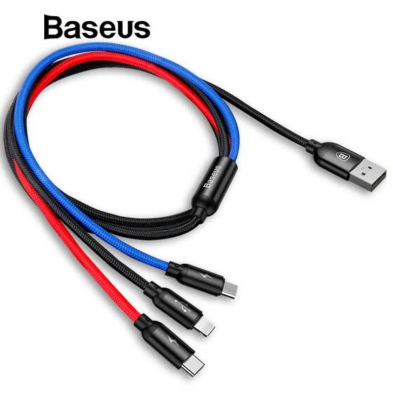  Базовый USB-кабель Baseus 3.5A 3-в-1 Micro USB / Lightning / Type-C в одном. 