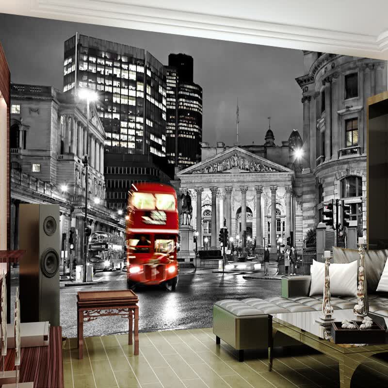 Custom 3d Photo Wallpaper European Black And White City Street Custom 3d Photo Wallpaper European Black And White City Street View Living Room Bedroom Mural