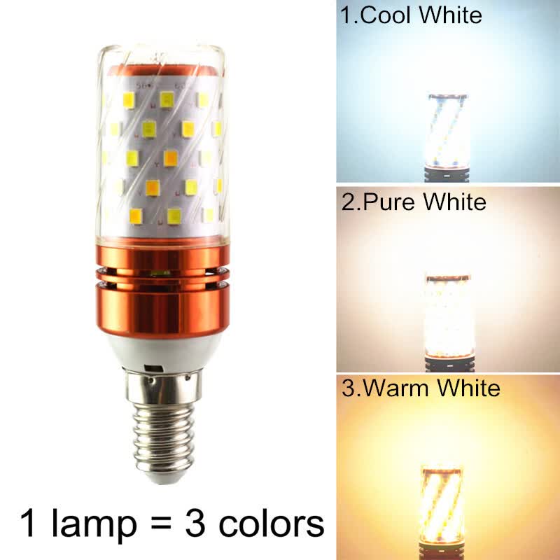 Led Piecewise Light Changing Corn Lamp 220v 12w Warm Pure Led Piecewise Light Changing Corn Lamp 220v 12w Warm Pure Cool White 3colors