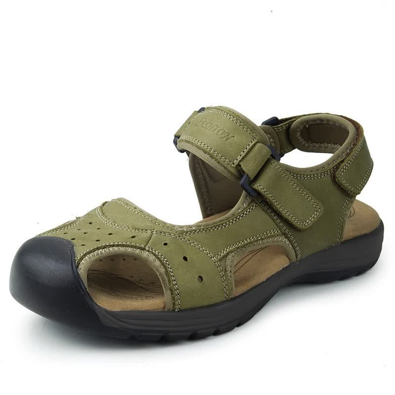 Men S Fashion Genuine Leather Non Slip Comfortable Sports Men S Fashion Genuine Leather Non Slip Comfortable Sports Casual Sneakers Beach Shoes Sandals Outdoor Hiking