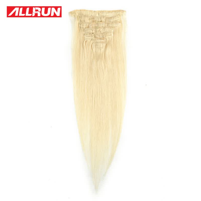 Allrun Clip In Hair 60 613 Blonde Brazilian Hair Clip In Human Hair Extensions Allrun Clip In Hair 60 613 Blonde Brazilian Hair Clip In Human Hair Extensions