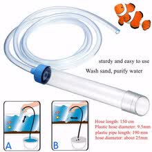 pet-supplies-Aquarium Fish Tank Siphon Hose Pipe Vacuum Pump Water Changer Gravel Cleaner on JD