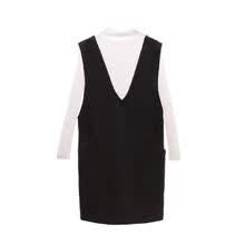 -Oto&ntilde;o e invierno Mujeres Conjunto de dos piezas Estilo coreano Camiseta de manga larga + Vestido de correa delgada Color s&oacute;lido Trajes preppy femeninos on JD