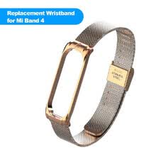 men-watches-Correa de mu&ntilde;eca para Xiaomi Mi Band 4 Correa de pulsera Reemplazo de pulsera de acero inoxidable Correa de reloj inteligente ajustable con metal Buckl on JD