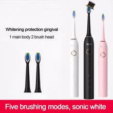 electronic-tooth-brush-Cepillo de dientes el&eacute;ctrico s&oacute;nico recargable USB con 2 piezas de cabezales de cepillo reemplazables, cepillo de dientes autom&aacute;tico a prueba de agua on JD