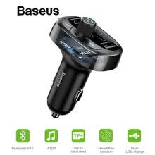 car-charger-Baseus 3.4A Dual USB Car Cargador FM Transmisor Aux Modulator Bluetooth Manos libres Car MP3 Audio Multifunci&oacute;n Fast Car Charger on JD