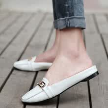 fashion-sneakers-Zapatos individuales femeninos de primavera y verano modelos de cabeza cuadrada de tac&oacute;n bajo moda zapatos decorativos de metal un pedal perezoso zapatos casuales cuadrados con zapatos de mujer on JD