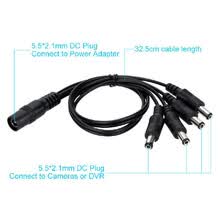 -Cable divisor dividido de potencia de CC de 1 a 4 5.5 * 2.1 mm para c&aacute;mara de CCTV DVR de seguridad on JD