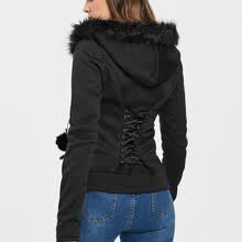 coats-jackets-Sudadera con capucha y cremallera con capucha y aplicaci&oacute;n de piel sint&eacute;tica on JD