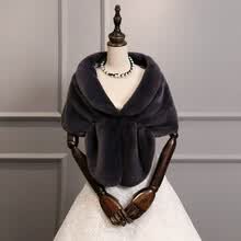 coats-jackets-Faux Fur Collar Cape Shawl Invierno Mujer S&oacute;lido pelo largo Bufandas de piel imitada Oto&ntilde;o Moda Irregular Chal grande on JD