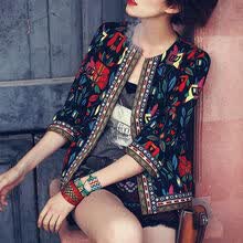 coats-jackets-Nueva chaqueta bordada de oto&ntilde;o Invierno Tribal Print Office Lady Ms. Jacket and Jacket Vintage Autumn Long Sleeve Jacket on JD