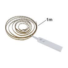 -Tira de luz LED Sensor de movimiento con pilas Tira de luz con interruptor L&aacute;mpara LED flexible para armario Armario de dormitorio Armario on JD