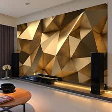 Abstract Wall Murals With Free Shipping Joy Com Custom Photo Wallpaper Stereo Abstract E Golden Geometry Mural Modern Art Creative Living Room Hotel Study Wall Paper 3 D