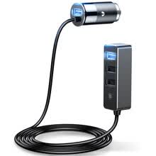 car-charger-Baseus Cargador Inteligente de Coche para M&oacute;vil con Funci&oacute;n de Encendedor de Cigarrillo  Negro/Gris on JD
