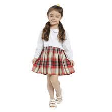 girl-clothing-Ni&ntilde;as Summer Spring Dress 2018 reci&eacute;n llegado de estilo casual manga larga Patchwork vestidos sueltos ropa para ni&ntilde;os vestidos de ni&ntilde;a de algod&oacute;n on JD