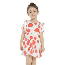 girl-clothing-Vestido de verano de las muchachas 2018 reci&eacute;n llegado de la impresi&oacute;n A-Line vestido de la escuela para la muchacha vestidos Algod&oacute;n estilo casual suelta patchwork volante on JD