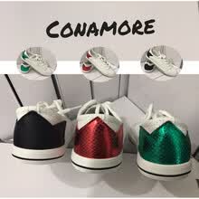 fashion-sneakers-CONAMORE Starlight Zapatos de cuero blanco Zapatos de mujer Pisos suaves y transpirables Zapatos casuales de estudiante con cordon on JD