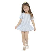 girl-clothing-Ropa de ni&ntilde;os Vestido de ni&ntilde;as Ropa de ni&ntilde;a A rayas rayadas Vestidos casuales 2-6T 2018 Primavera Summre on JD
