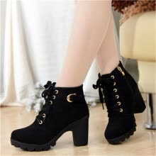 short black platform boots