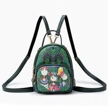 backpacks-Impresi&oacute;n multiusos Pu Mujeres bolso de cuero Famous Brand girl Messenger Bags Shoulder Bag Pouch Female folk-custom mochila on JD