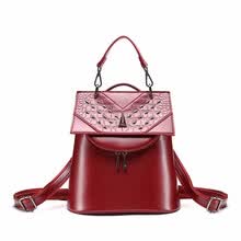 backpacks-Nuevos bolsos de escuela de moda para las mujeres mochila mochilas escolares de cuero genuino bolsas de viaje de las mujeres a prueba de agua retro vintage mochilas on JD