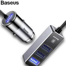 car-charger-Baseus 5.5A 4 puertos Cargador para coche USB Adaptador para cargador y cargador de m&uacute;ltiples expansores Carga r&aacute;pida Cargador para tel&eacute;fono m&oacute;vil on JD
