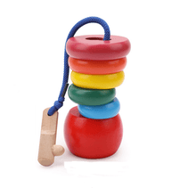 educational-toys-Anillo de madera de la pagoda de la pagoda del arco iris para ladrillos de juguete para ni&ntilde;os on JD