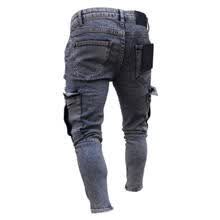hoodies-sweatshirts-Fashion Men's Skinny Jeans Biker Destroyed Frayed Slim Fit Denim Pants Trousers on JD