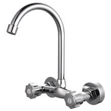 -MG (MEJUE) Z-1142 cuerpo principal de cobre doble grifo de cocina de pared grifo de fregadero caliente y fr&iacute;o de pared on JD